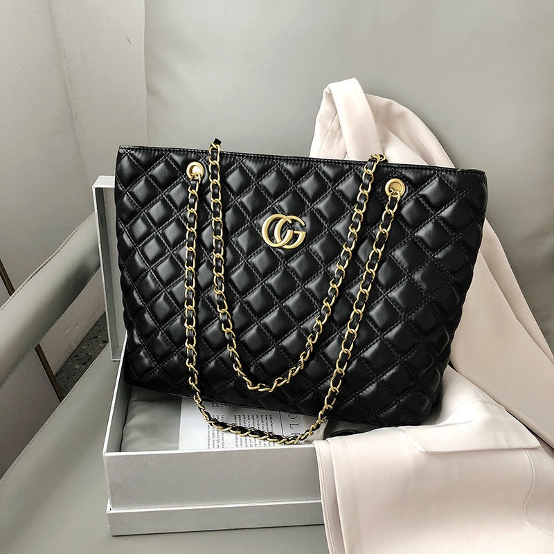 Túi Tote Nữ YSLL Chain Túi Xách PU Chống Thấm Nước Túi đeo Vai Thời Trang Dung Tích Lớn Túi Mua Sắm Của Mẹ