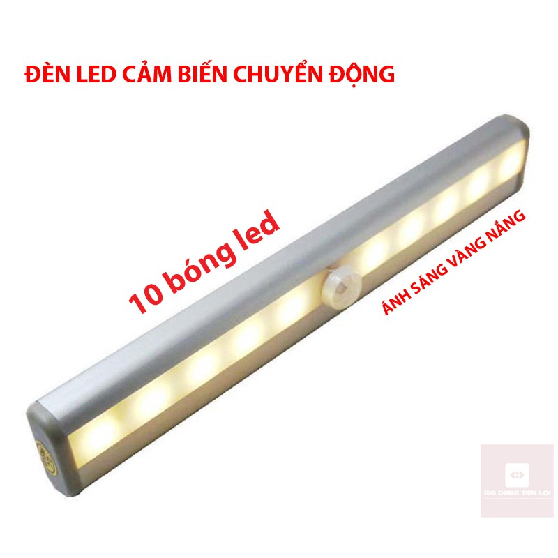 Đèn led cảm biến chuyển động (tặng 4 pin) - gắn cầu thang - tủ quần áo