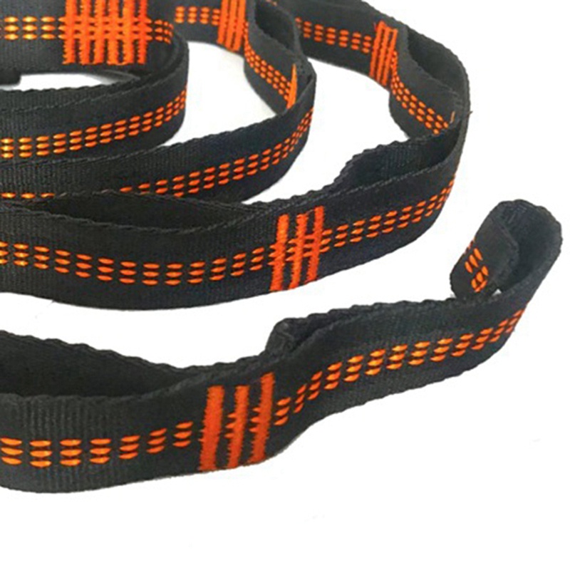Set 2 dây đai phẳng nilon chịu tải cao buộc thân cây móc võng leo núi cắm trại ngoài trời