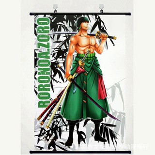 Poster vải anime Zoro 30x45 - One Piece tranh vải