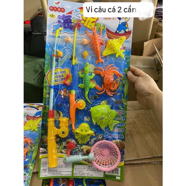 Đồ Chơi Câu Cá 2 Cần ❤️ FREESHIP ❤️ Đồ Chơi Câu Cá Cực Kỳ Đáng Yêu - Đồ Chơi Trẻ Em