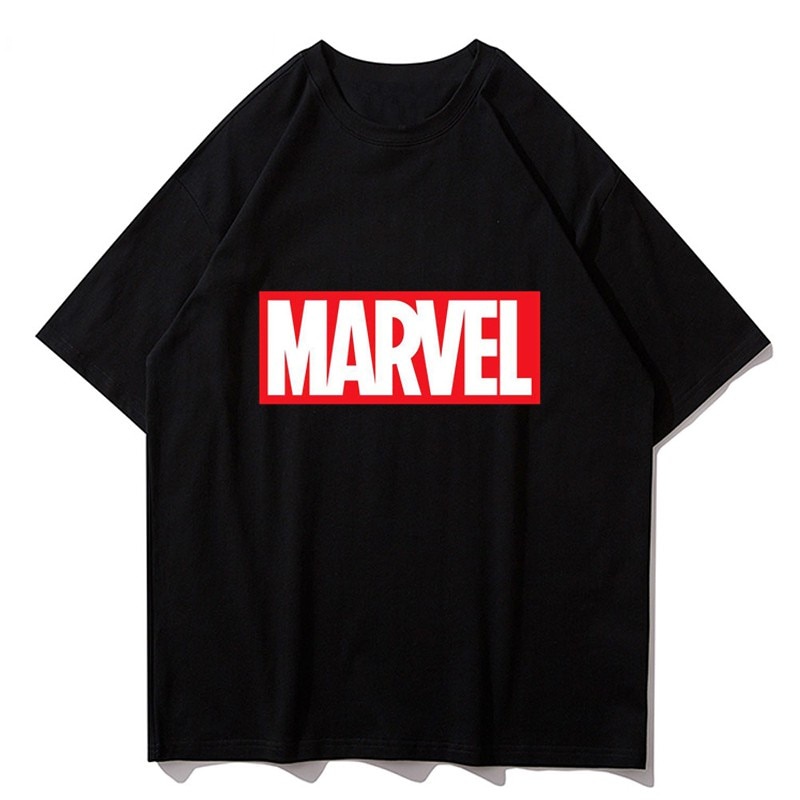 Áo Thun 100% cotton Tay Ngắn In Chữ Marvel Dành Cho Nam