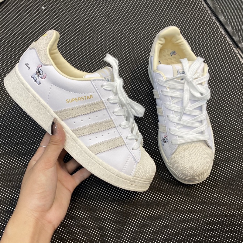 | CÓ SẴN - ẢNH THẬT |Giày thể thao adidas superstar sò disney trắng sọc nỉ bản mới 2022