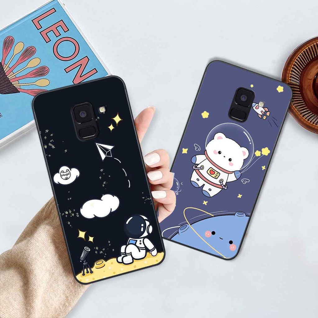 Ốp Samsung A6 2018 / A6 Plus / A6+ in hình vũ trụ, phi hành gia bầu trời cute dễ thương