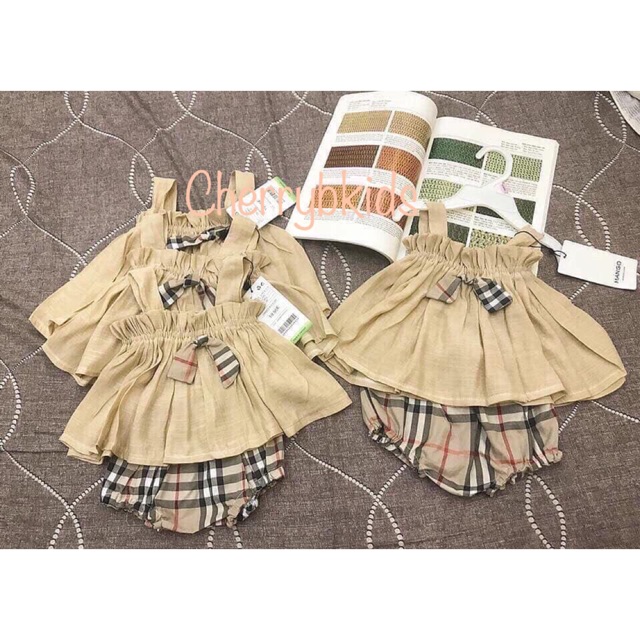 Bán sỉ váy cho bé💕🌸FREE SHIP + tặng Tuban🌸💕 Cherrykids sét bộ bbr cho bé