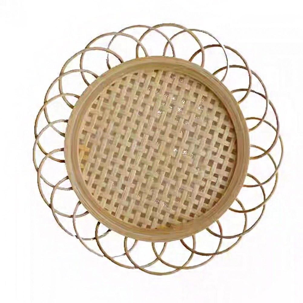 Giá Đỡ Cốc Nước Bằng Tre Đan Thủ Công Phong Cách Đơn Giản Trang Trí Nhà Cửa / Quán Cà Phê