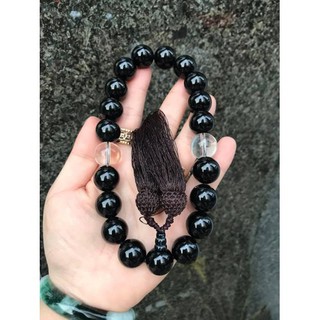 CHUỖI TAY NIỆM PHẬT MÀU ĐEN HẠT 16LY