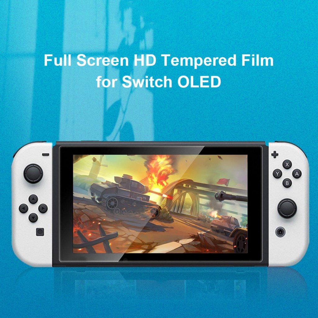 [Ảnh Thật] Kính CL Máy Game Nintendo Switch OLED 7&quot; Trong Suốt Cường Lực phủ Nano