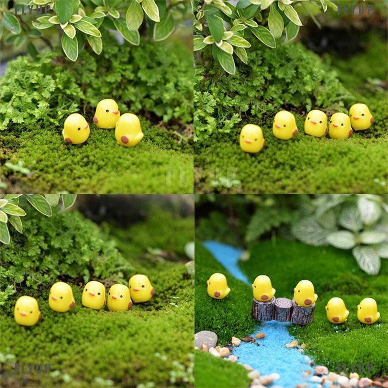 Set 5 Mô Hình Chú Gà Con mini Trang Trí Sân Vườn