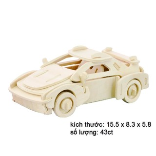Mô hình xe ô tô gỗ 3D tự lắp ráp