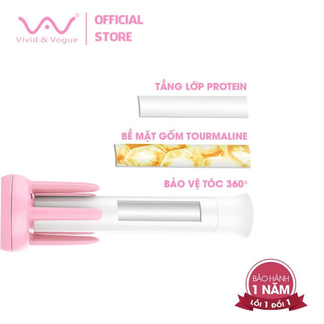 MÁY UỐN XOĂN TỰ ĐỘNG VIVID&VOGUE bảo hành 1 NĂM