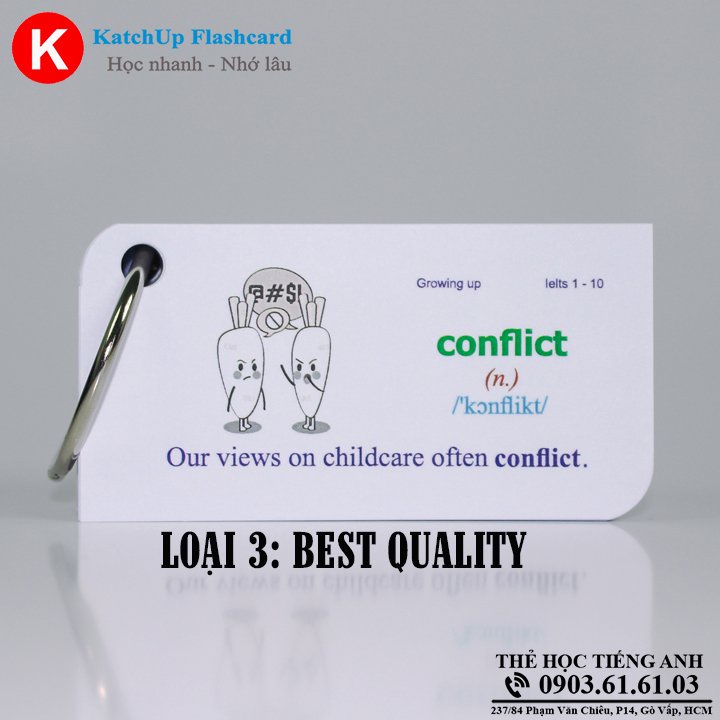 Flashcard Tiếng Anh TOEFL A  – 3 loại giấy