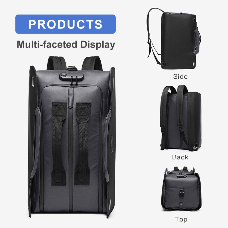 Túi xách du lịch OZUKO sức chứa lớn chống thấm nước chống trộm