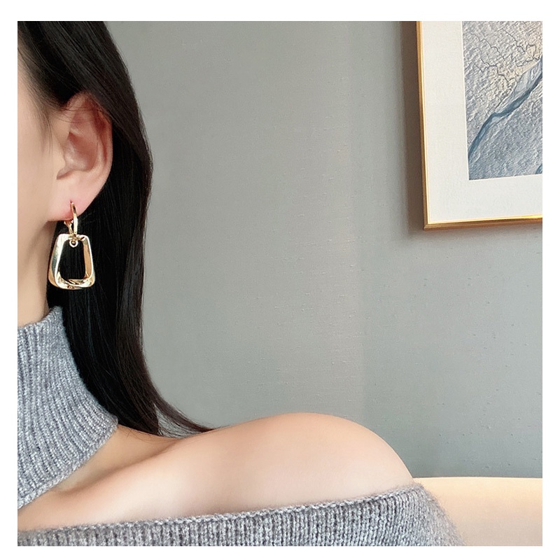 (Có sẵn) Bông Tai Thời Trang EBI Phong Cách Hàn Quốc Hợp Kim 925 Màu Vàng thời trang hot trend #13