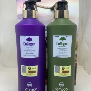 Dầu gội cặp Toco collagen 785ml ( cả cặp gội xả )
