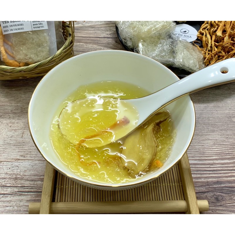 Hộp lớn 10 gói Yến sào nhỏ nguyên chất MIX nhiều loại kèm hướng dẫn chưng yến Yến Nhà