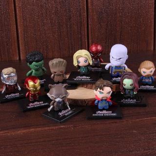 Bộ 12 mô hình nhân vật phim Biệt đội siêu anh hùng trang trí cá tính