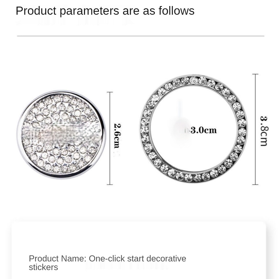 Miếng Dán Trang Trí Nút Khởi Động Xe Hơi Honda / Toyota