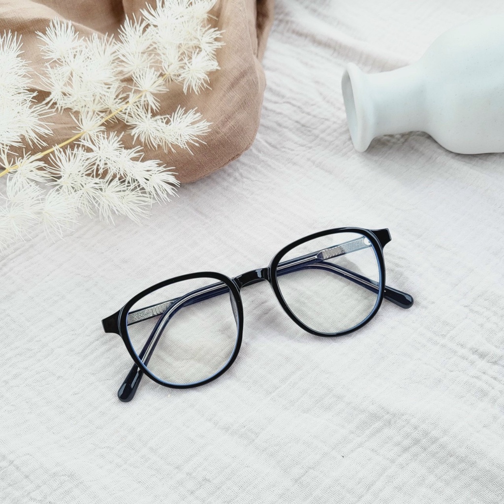 Gọng kính cận nhựa acetate lõi kim loại cao cấp 9072