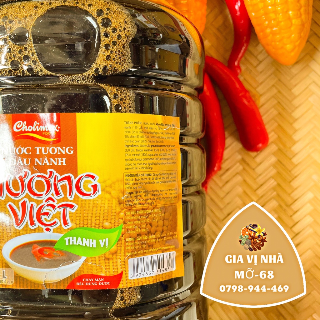 Nước tương Hương Việt- trọng lượng 4,9l