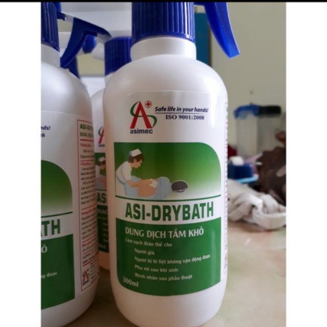 Dung dich tắm khô và gội khô ASI DRYBATH02165