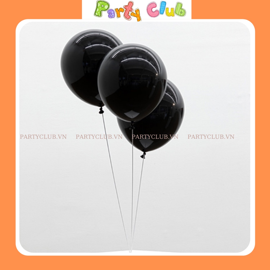 Bong bóng tròn màu đen trang trí tiệc size 10 inch