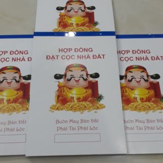 COMBO 3 CUỐN SỔ HỢP ĐỒNG ĐẶT CỌC(LOẠI 2 LIÊN) MUA BÁN NHÀ ĐẤT