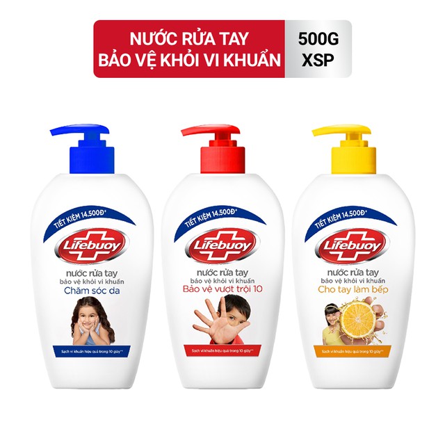 Nước rửa tay Lifebuoy Bảo vệ khỏi vi khuẩn (500gr)