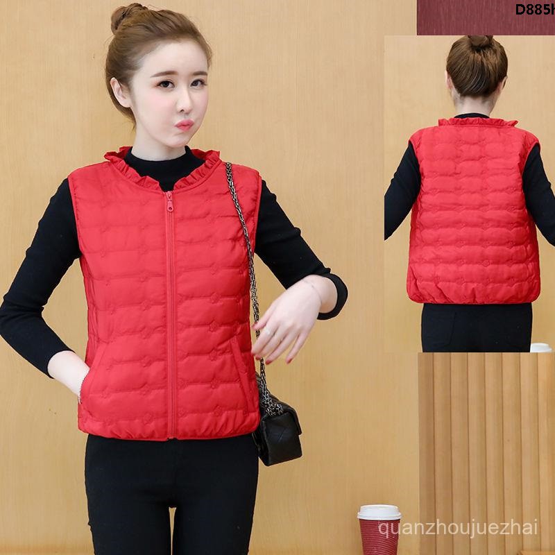 Áo khoác phao sát nách vải cotton mỏng thời trang mùa đông cho nữ | BigBuy360 - bigbuy360.vn