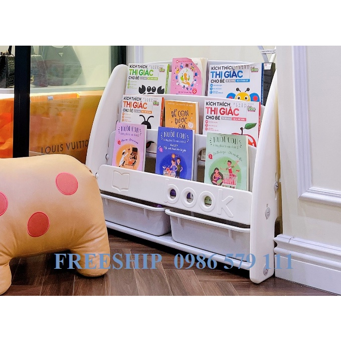 Giá sách  nhựa trẻ em , zj4 nhựa HDPE an toàn , inbox s.dt  để FREEE ship 100%,