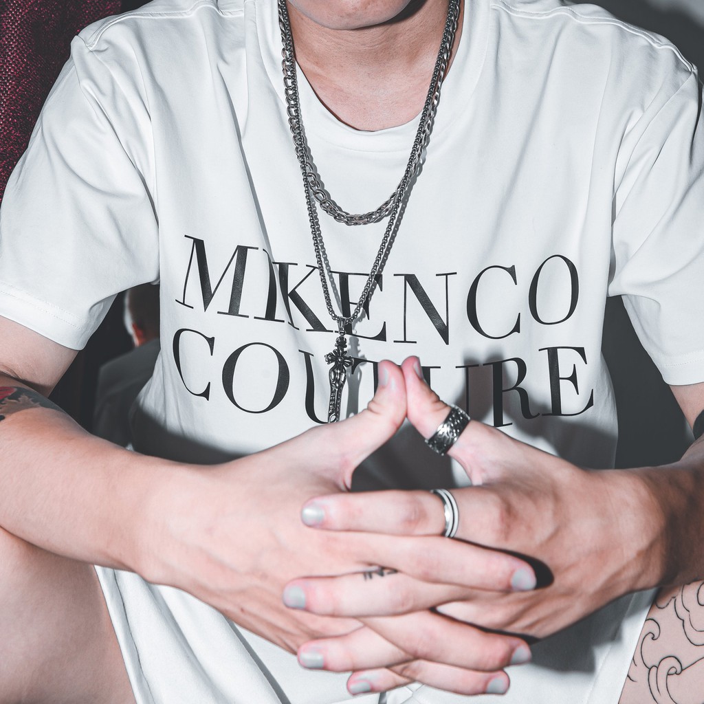 Áo phông ngắn tay unisex MIKENCO Couture White | BigBuy360 - bigbuy360.vn