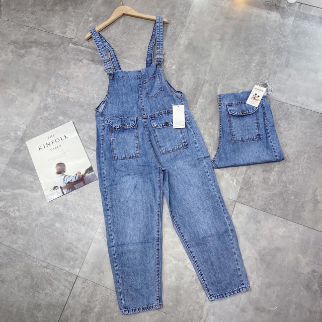 Quần yếm jeans 2 túi trước (kèm ảnh thật)
