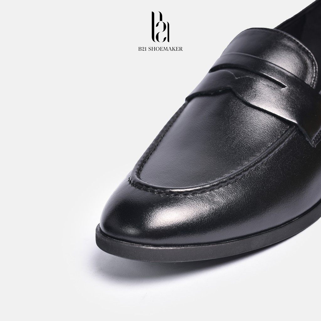 Giày Lười LOAFER Nam Công Sở Đế Cao Su Da Bò Tăng Chiều Cao Lót Giày Tăng 0,5cm Phong Cách Lịch Lãm - B21 Shoemaker