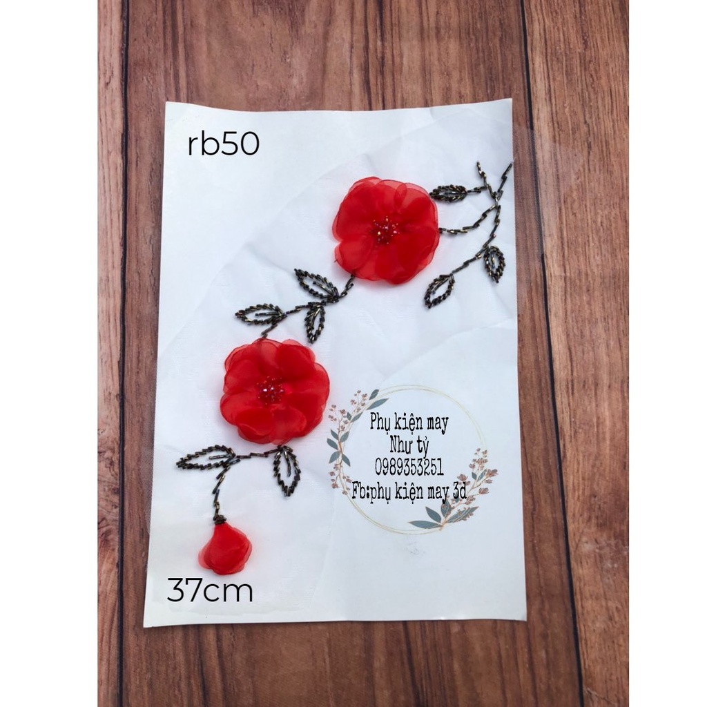 [Có sẵn] [Ảnh thật] nhánh 2 hoa kết hạt đá hoa cao cấp 37cm