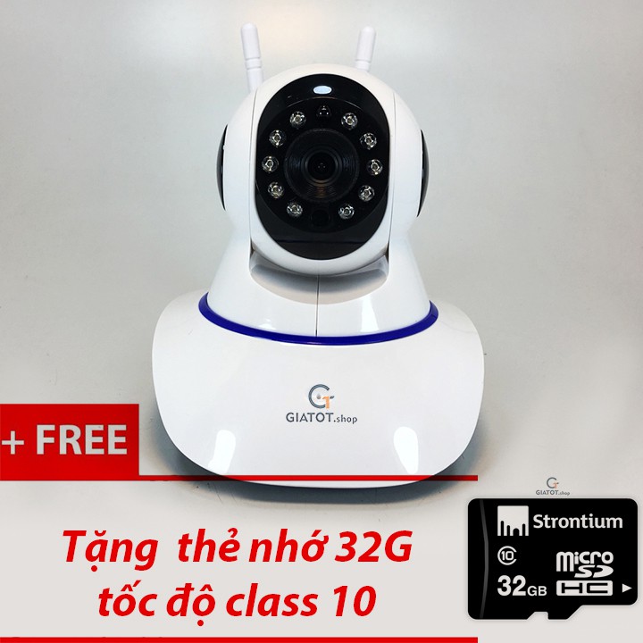 Camera wifi 2 râu yoosee GIATOT.shop HD-720P S100 tặng kèm thẻ nhớ camera 32G