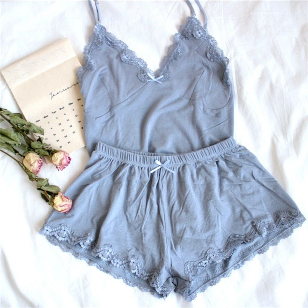 Đồ mặc nhà nữ, Đồ ngủ sexy cotton siêu thấm hút mềm mịn &lt; 60kg