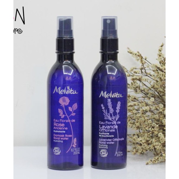 Toner nước cân bằng Melvita lavender cho da dầu mụn dạng xịt