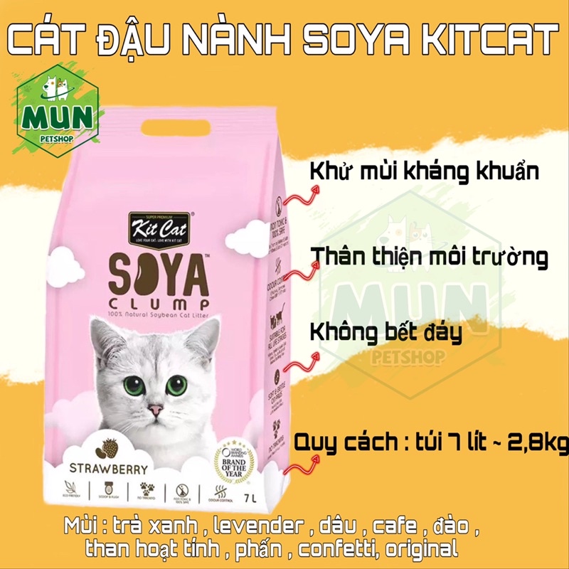 Cát đậu nành Soya Kitcat túi 7 lít khoảng 2,8kg