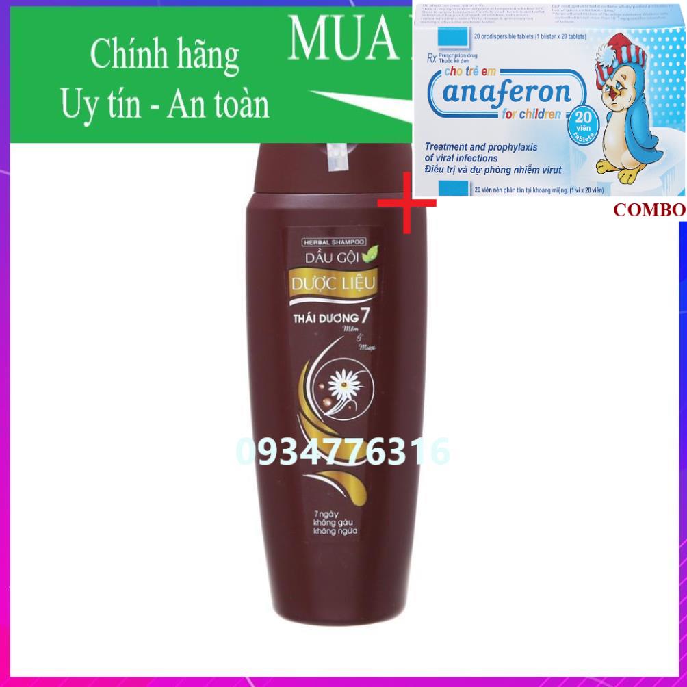 Combo Chim cánh cụt Nga+ ✅ Dầu gội dược liệu Thái Dương 7 NÂU 200ML