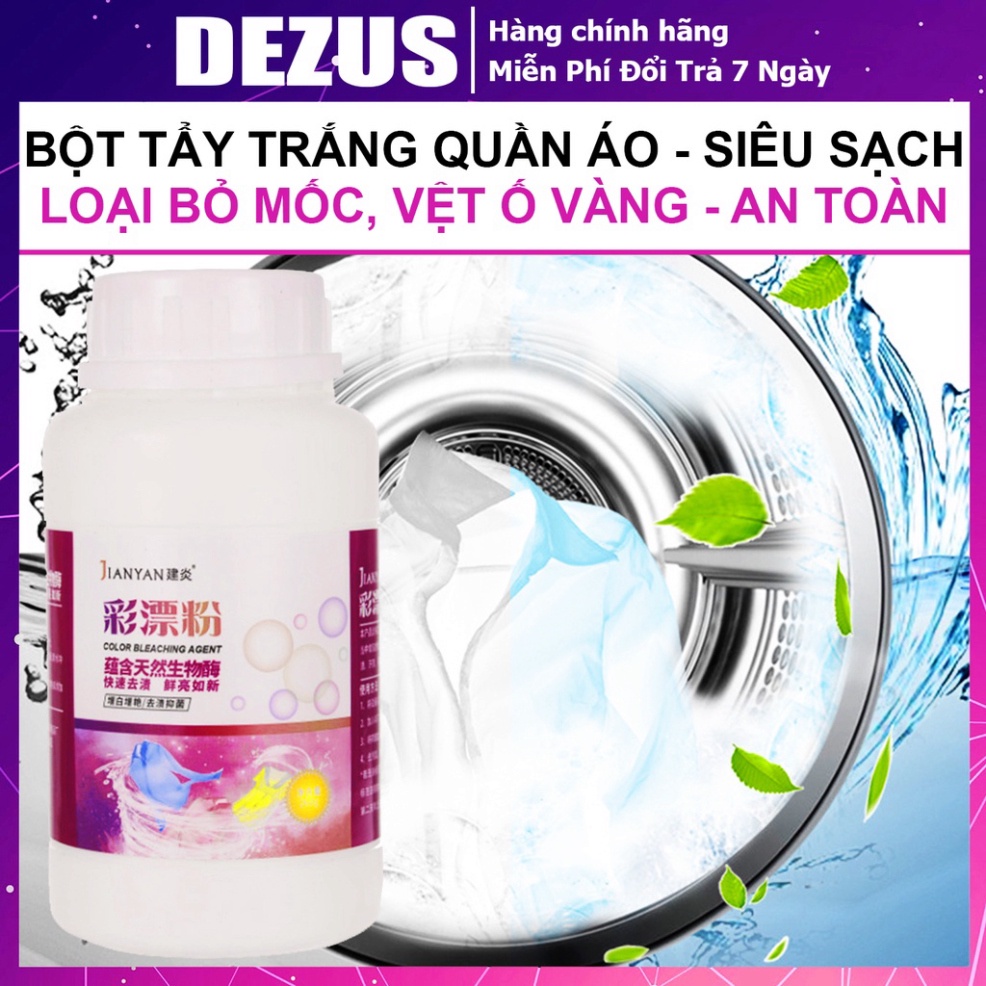 2Thuốc Tẩy Trắng Quần Áo - Tẩy Trắng Quần Áo - Hộp Bột Giặt Trắng Mốc Ố Vàng, Javen Làm Sạch Vải