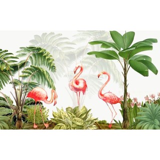 Tranh dán kính cửa hồng hạc - kích thước theo yêu cầu