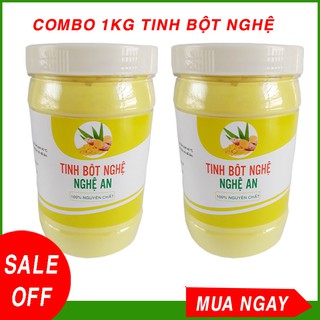 [BAO TEST] Combo 1kg Tinh Bột Nghệ Vàng Nguyên Chất Nghệ An - Cam Kết 100% Nguyên Chất.