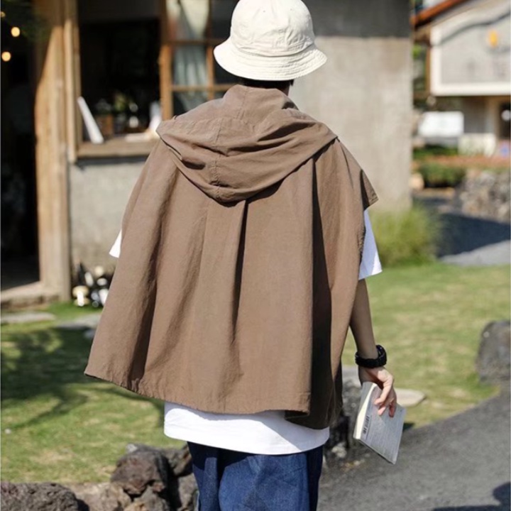 Áo Khoác Hoodie Sát Nách Màu Trơn Dáng Rộng Phong Cách Hàn Quốc Thời Trang Cho Nam Và Nữ