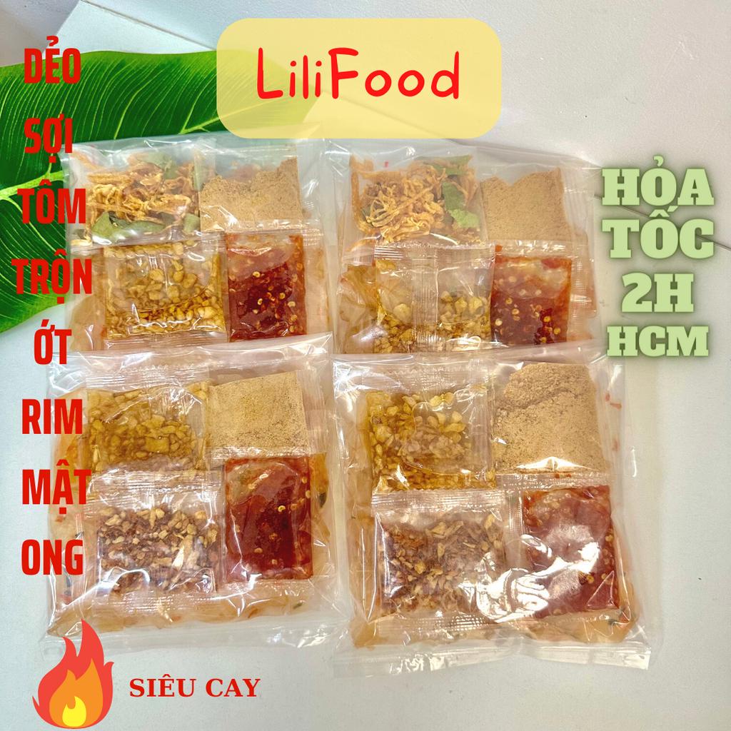 [CAY] Bánh Dẻo Sợi Tôm Trộn Ớt Rim Mật Ong Dầu Tỏi Khô Gà/Tỏi Bò Siêu Ngon-Lilifood