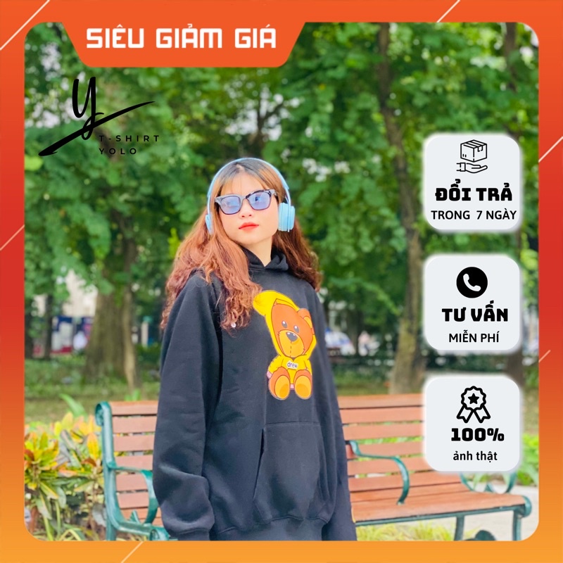 Áo Hoodie DREW gấu bông Bản Cao Cấp Chuẩn Form Âu Áo khoác có mũ chất liệu nỉ bông.