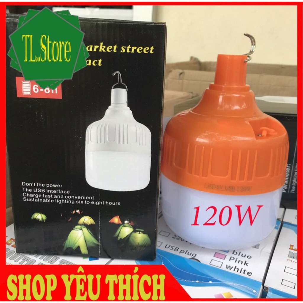 Bóng đèn tích điện 100w ,có móc treo , Loại 1