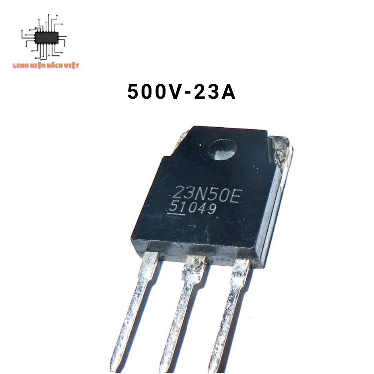 Mosfet kênh N 23N50E 23A 500V hàng zin bóc máy chất lượng cao.