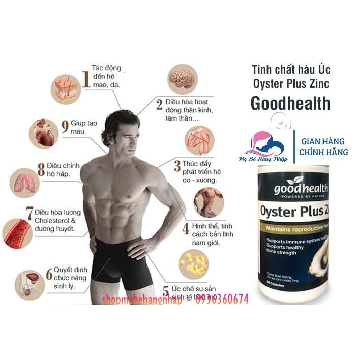 Tinh chất hàu Goodhealth Oyster Plus hộp 60 viên tăng cường sinh lực