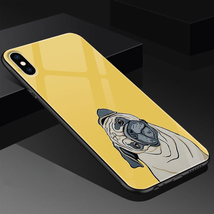 Ốp Lưng Iphone 7Plus Hình Chó Pug BRUH CASE Cho Iphone 11/12/Pro/X/Xs Max/6/7/8 Plus