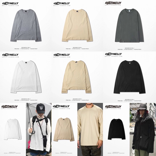 Phông trơn dài tay Nelly. | BigBuy360 - bigbuy360.vn